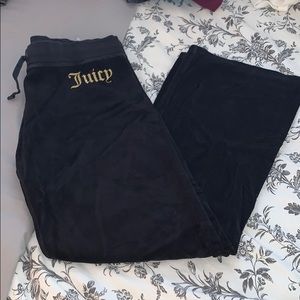 Black juicy couture velour pants size medium